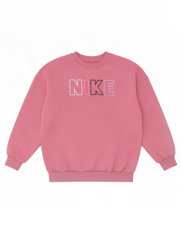 Bluza dziewczęca Nike z graficznym luźnym krojem, 8-9 lat, mała, różowa, bawełniana