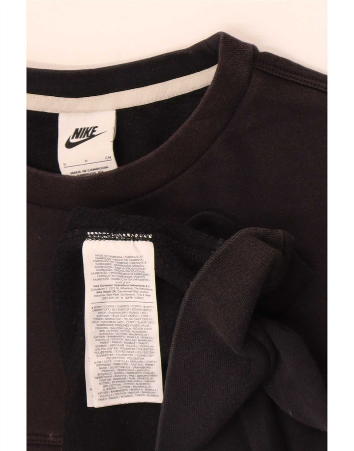 Męski sweter z grafiką Nike, mały, czarny, bawełniany