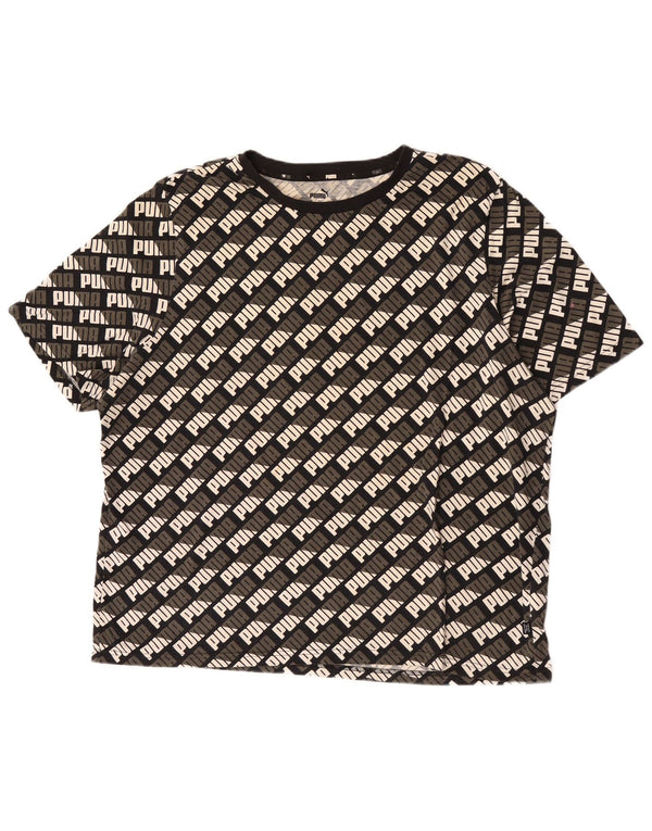 Męska koszulka z grafiką Puma Top 2XL, czarna bawełna