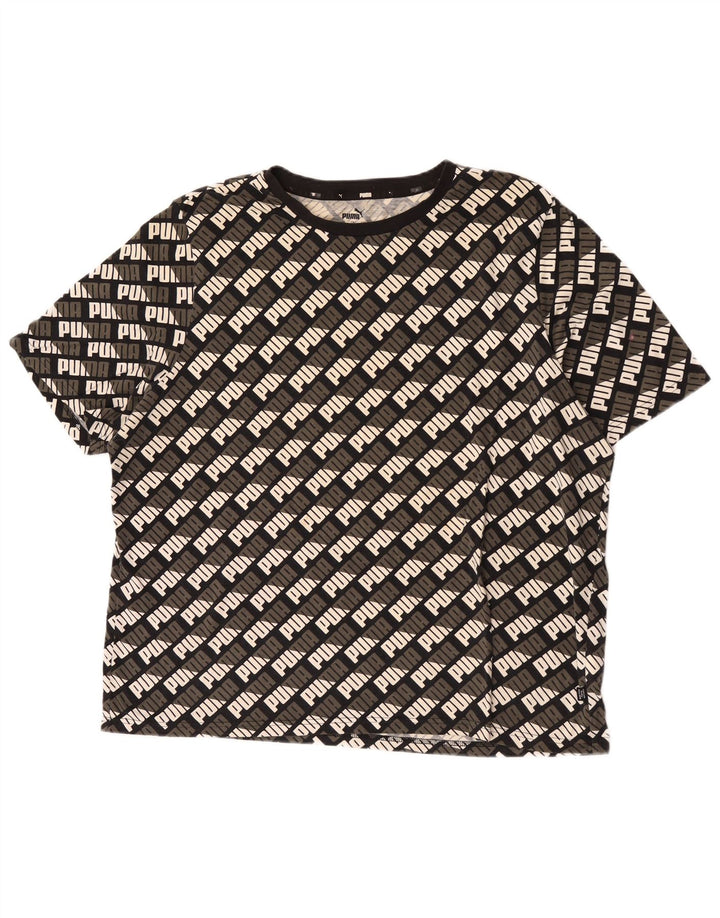 Męska koszulka z grafiką Puma Top 2XL, czarna bawełna