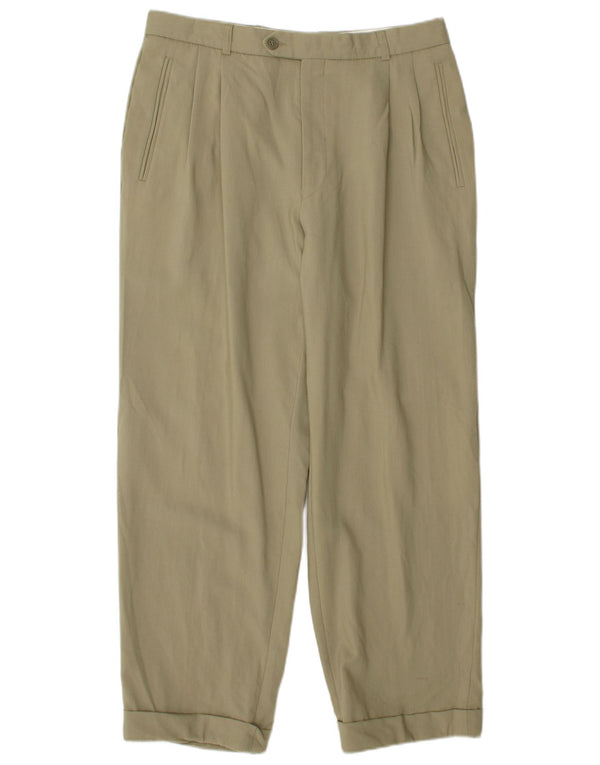 Męskie spodnie typu casual Pierre Cardin W32 L28 Zielona nowa wełna