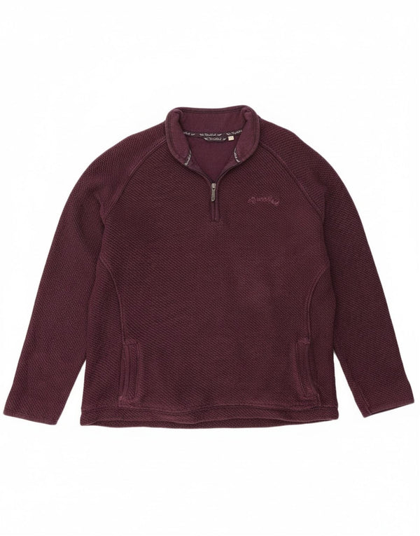 Damska bluza z zamkiem Weird Fish, UK 18 XL, fioletowa bawełna