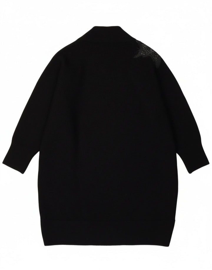 Damski sweter rozpinany Casamia o długim kroju, jeden rozmiar, czarny Paisley
