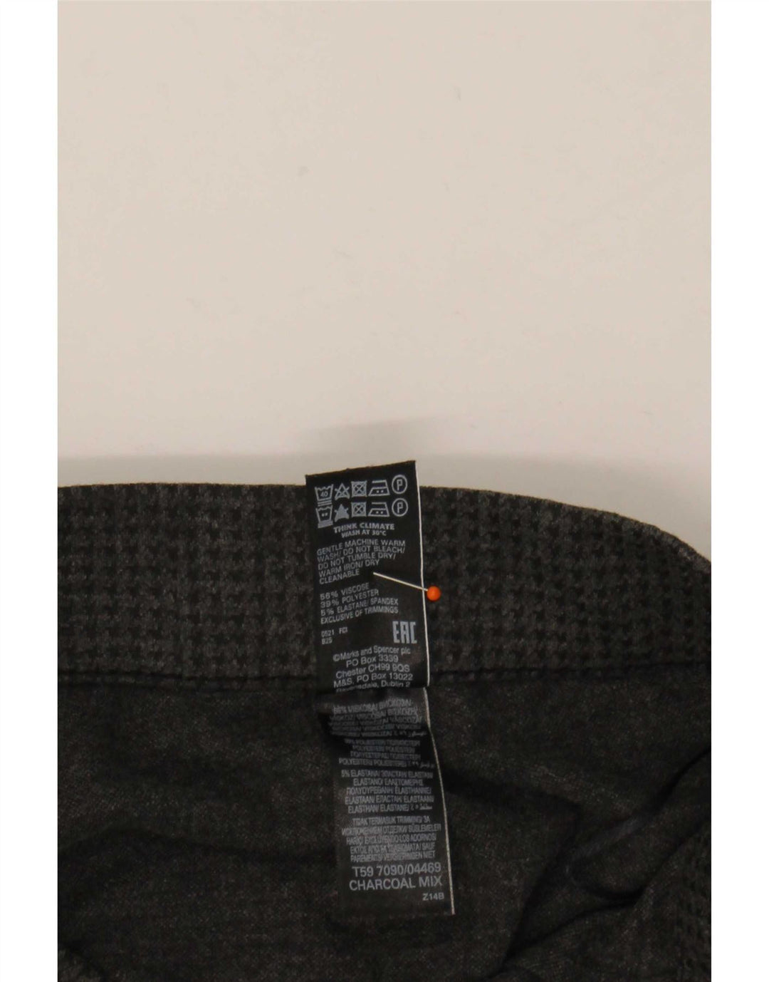 Spodnie damskie Marks & Spencer UK 16 Large W32 L27 Szare pepitkę