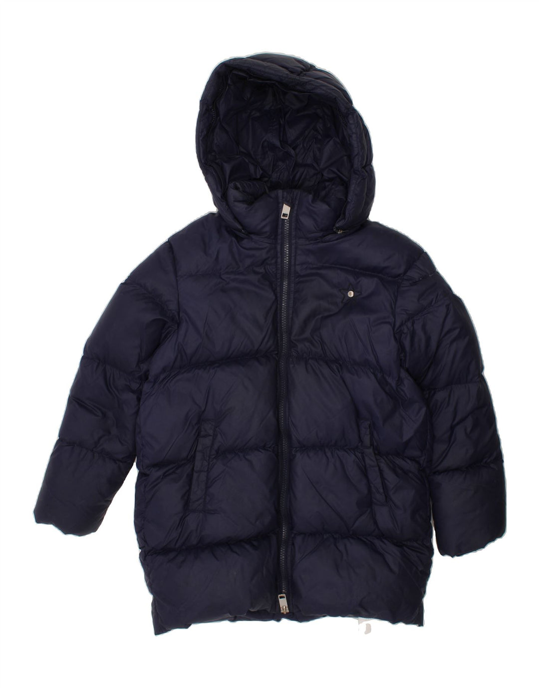DIESEL Boys Hooded Padded Jacket 7-8 Years Navy Blue Nylon Vintage Diesel and Second-Hand Diesel from Messina Hembry 