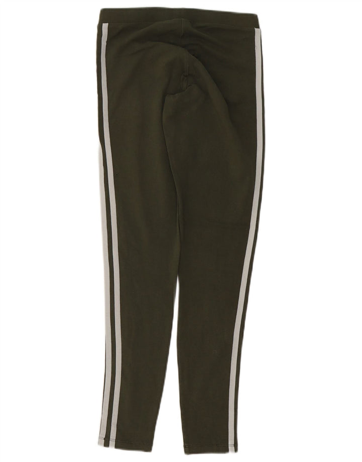 Legginsy damskie Adidas UK 8, małe, bawełniane w kolorze khaki