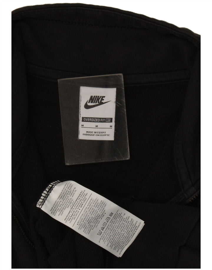 Damska bluza dresowa Nike Oversize z grafiką i zamkiem błyskawicznym UK 14, średnia czarna