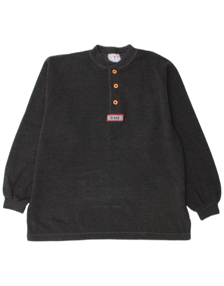 Męska bluza gimnastyczna, sweter, średnioszara, bawełniana