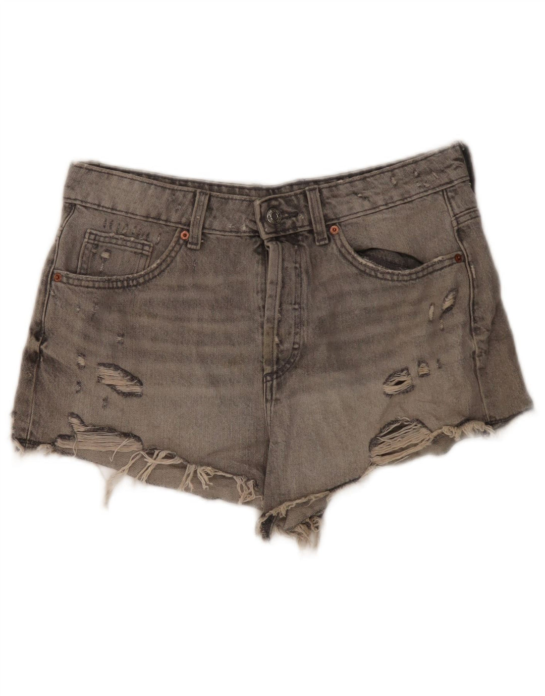 Damskie spodnie jeansowe Zara w trudnej sytuacji EU 40 Medium W30, szara bawełna