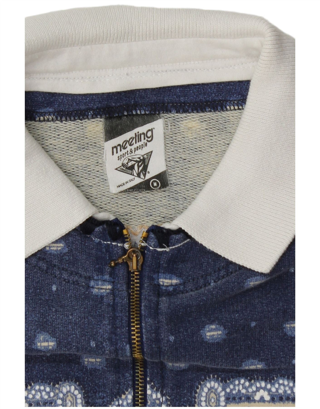 Męska bluza polo Meeting Sweter w kolorze średniego niebieskiego patchworku