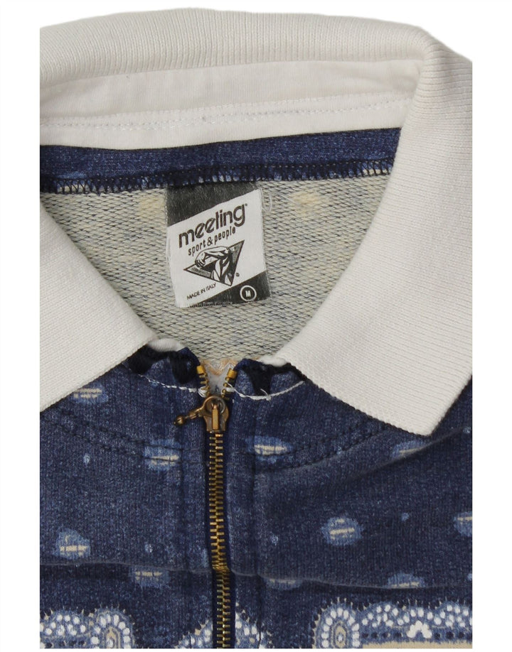 Męska bluza polo Meeting Sweter w kolorze średniego niebieskiego patchworku