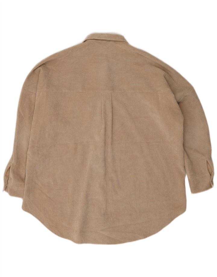 Damska koszula sztruksowa oversize Zara UK 10 Small Beżowy poliester