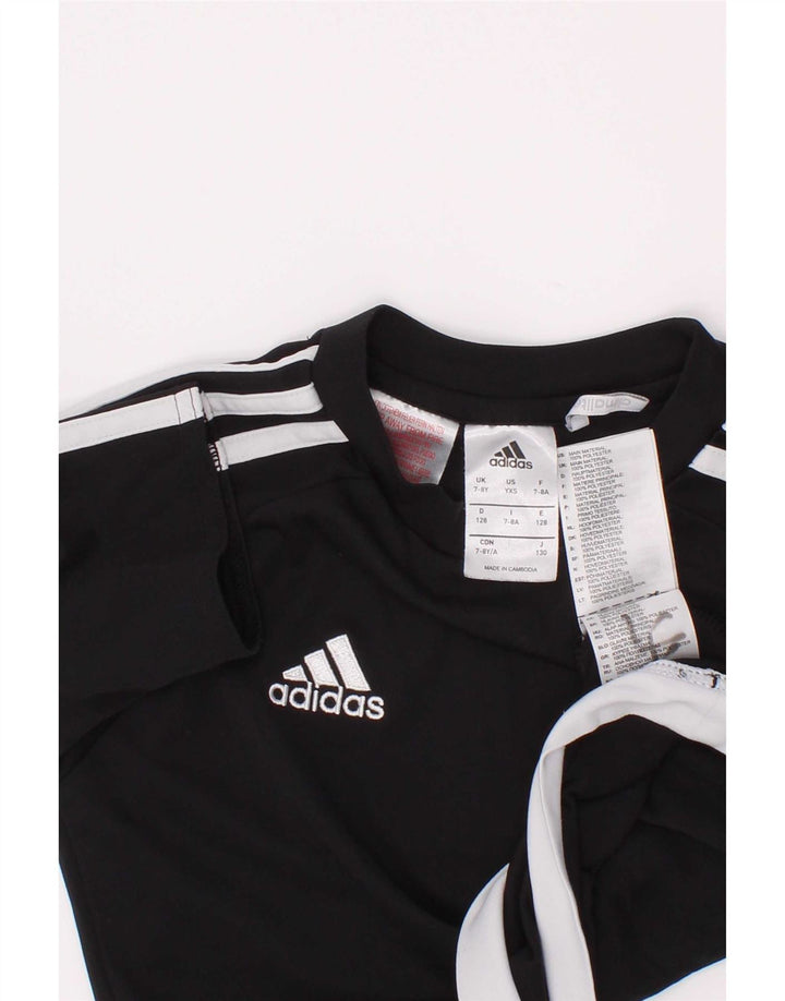 Chłopięca koszulka Adidas Climalite Top 7-8 lat Czarny poliester