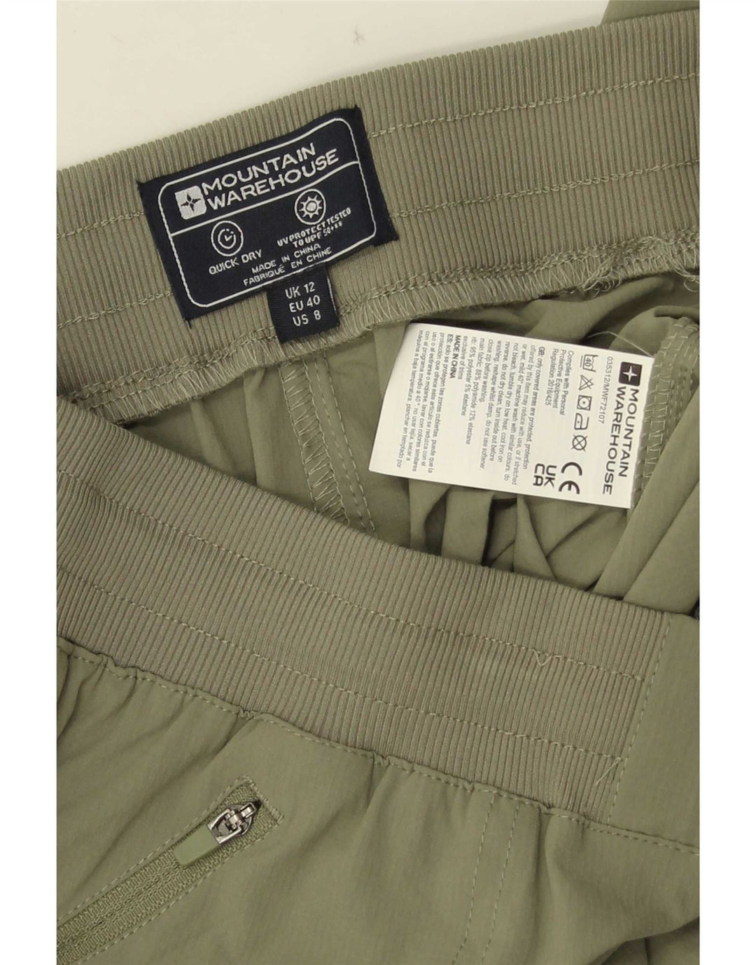 Damskie spodnie Capri Mountain Warehouse UK 12 Medium W30 L21 Khaki