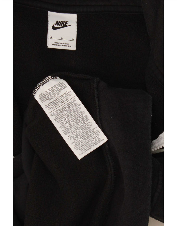Męska bluza z zamkiem błyskawicznym Nike, średnia, czarna, bawełniana