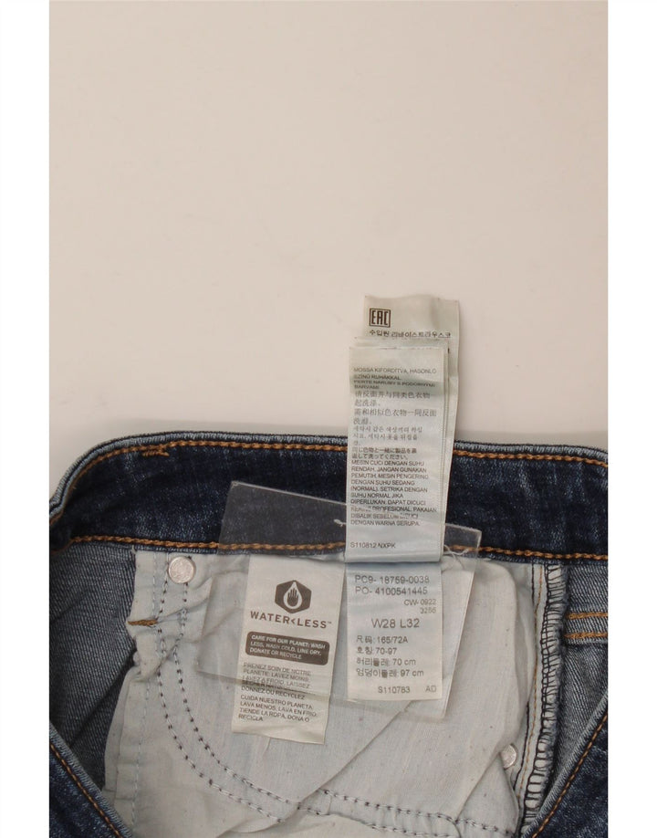 Damskie jeansy LEVI'S 725 z wysokim stanem Bootcut W28 L32 Niebieska bawełna
