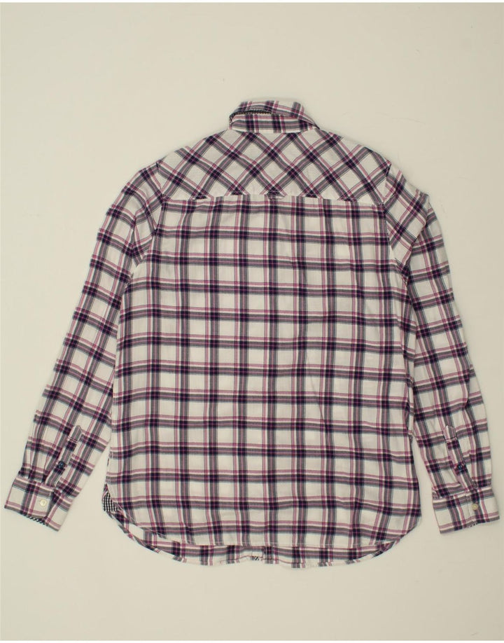 TOMMY HILFIGER Womens Regular Fit Shirt US 8 Medium Pink Check Cotton Vintage Tommy Hilfiger and Second-Hand Tommy Hilfiger from Messina Hembry 