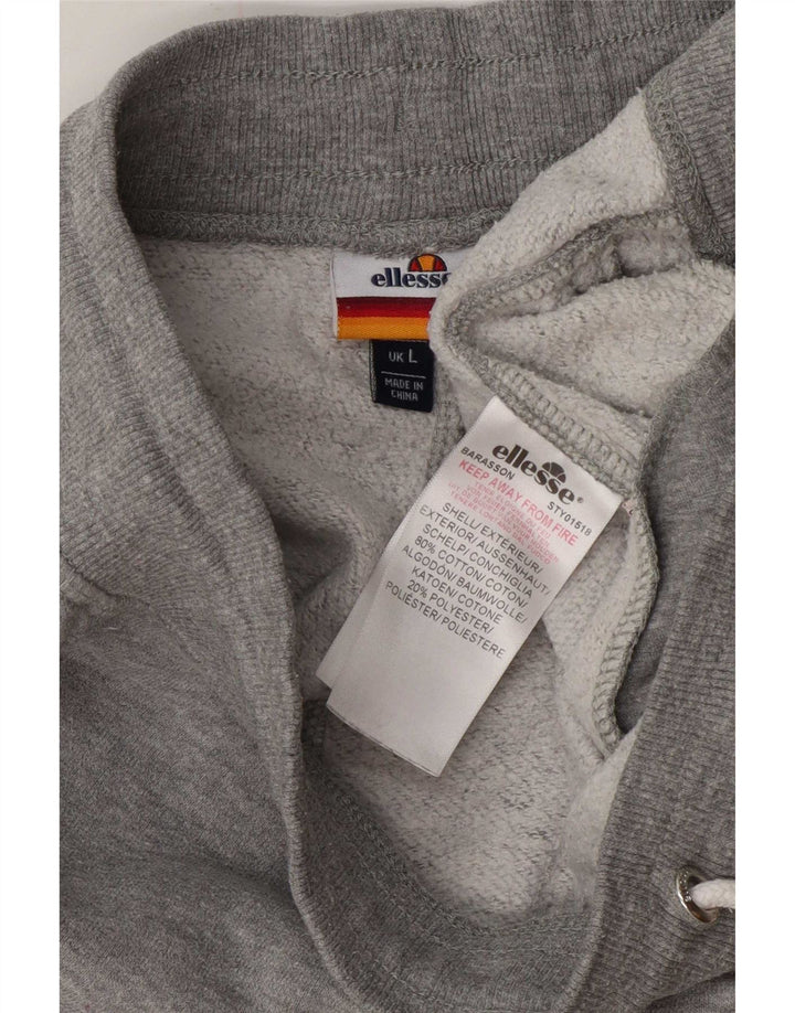 Męskie spodnie dresowe Ellesse Joggers, duże, szare, bawełniane