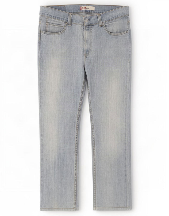 Męskie jeansy Levi's 511 Slim W36 L30 Niebieska bawełna