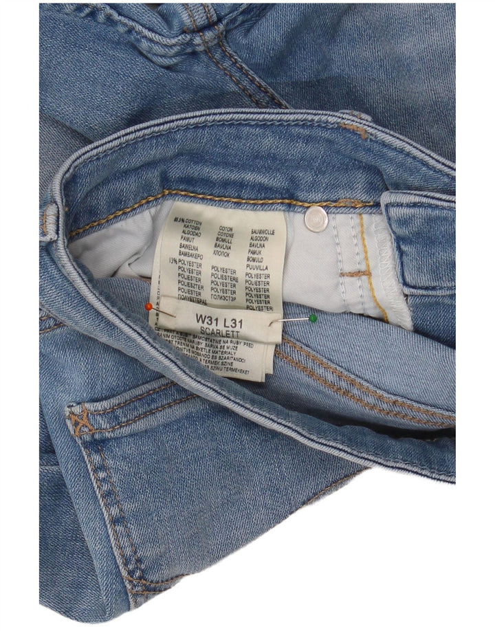 Damskie jeansy Skinny LEE Scarlett W31 L31 Niebieskie, bawełniane