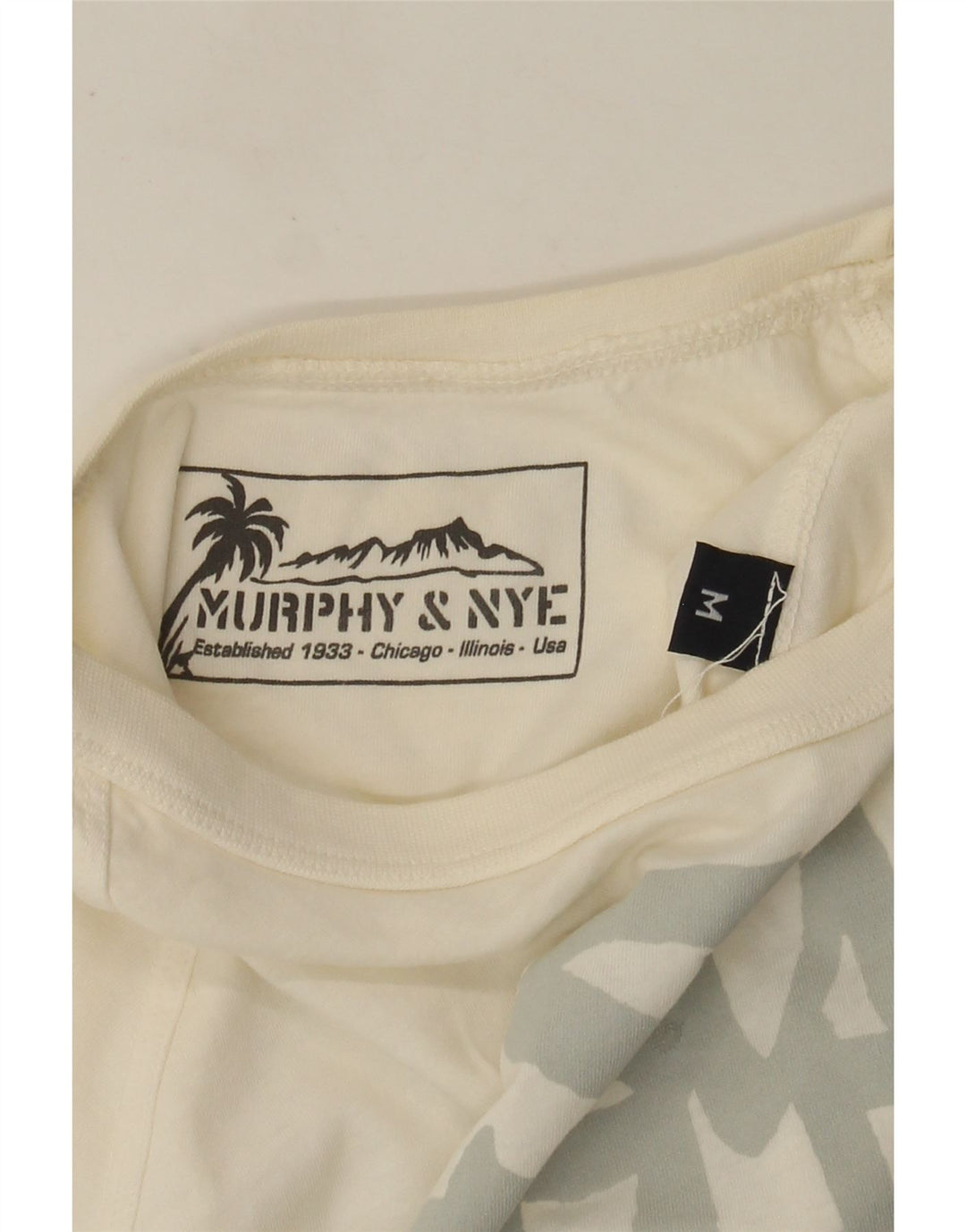 Męski T-shirt z grafiką Murphy & Nye, średni biały