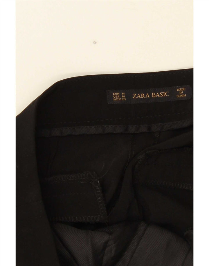 Spodnie damskie Zara Pegged Casual, średnie W28 L32, czarny poliester