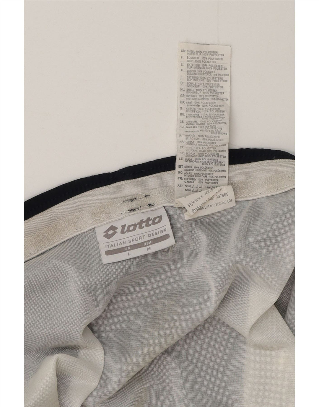 Męskie spodenki sportowe Lotto, duże, granatowe, z poliestru