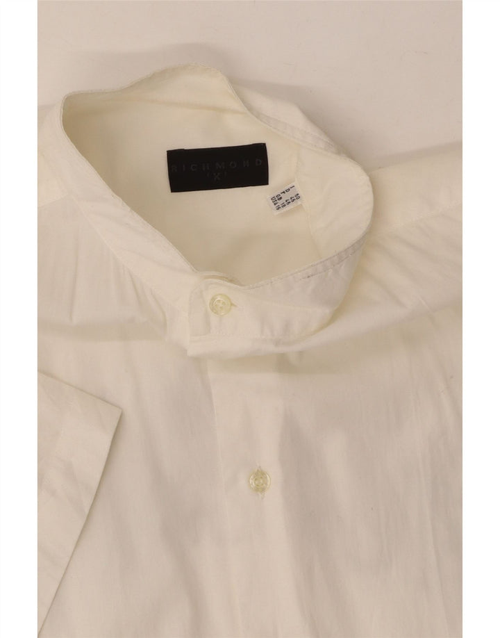 RICHMOND Womens Short Sleeve Shirt UK 18 XL White Vintage Richmond and Second-Hand Richmond from Messina Hembry 
