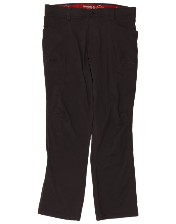 Męskie proste spodnie cargo WRANGLER W36 L32 z czarnego nylonu