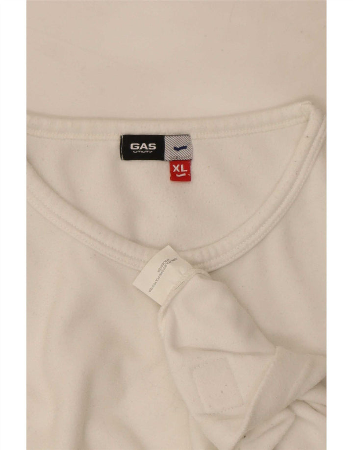 Top damski Gas z długim rękawem, UK 18 XL, biały poliester