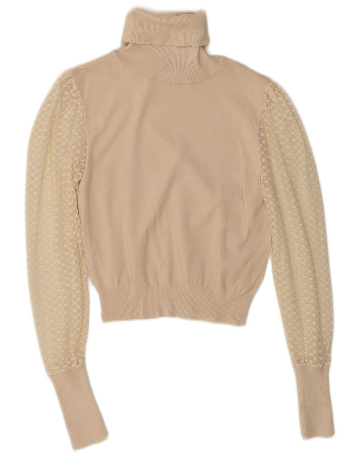 Sweter damski Zara z okrągłym dekoltem, UK 8, mały beż