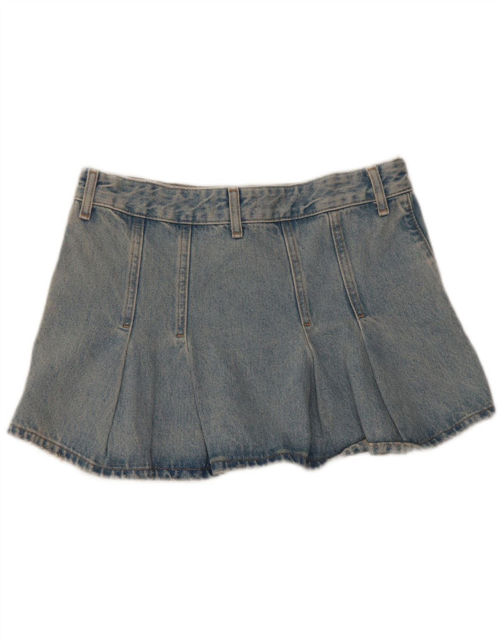 Zara Damska Mini Spódnica Dżinsowa Mała W26 Niebieska Bawełniana