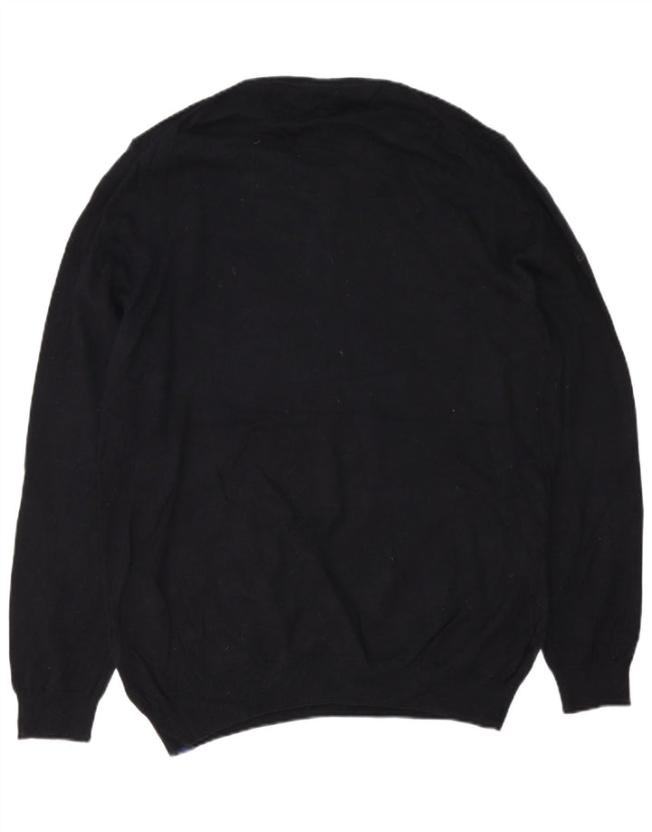 Męski sweter z okrągłym dekoltem Superdry 2XL, czarny, bawełniany