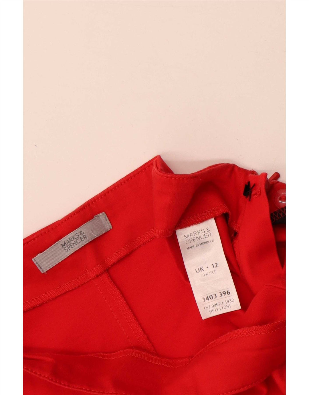 Krótkie spodnie damskie Marks & Spencer UK 12 Medium W30 L24 Czerwone bawełniane