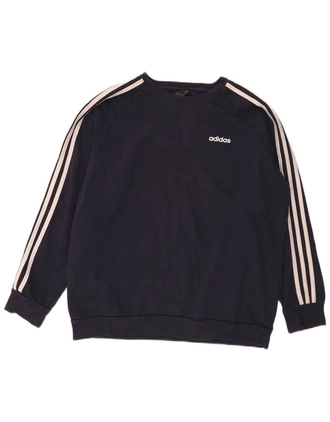 Damska bluza oversize Adidas Jumper UK 12/14 Średni granatowy bawełniany