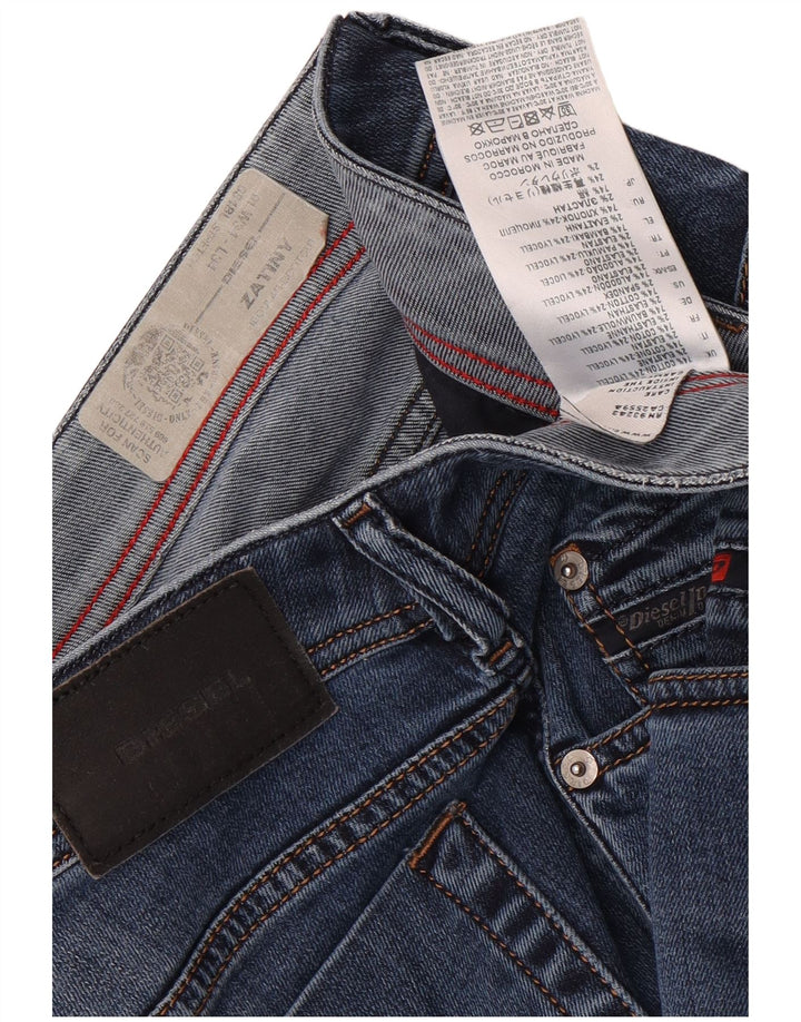 Diesel Męskie Zatiny Bootcut Jeansy W34 L34 Niebieskie bawełniane
