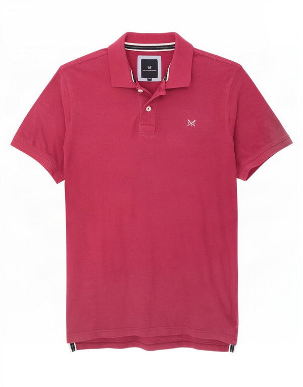 Męska koszulka polo Crew Clothing Średnia bordowa bawełna