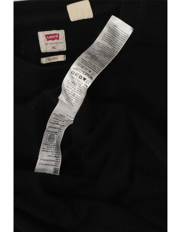 Męska bluza Levi's o swobodnym kroju z grafiką XL, czarna, bawełniana