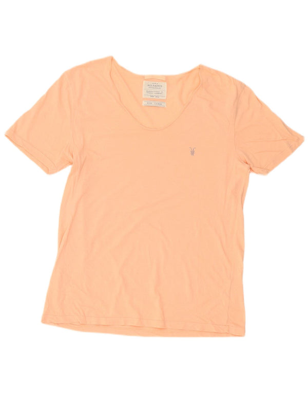 T-shirt damski All Saints Top UK 16, duży, różowy, bawełniany