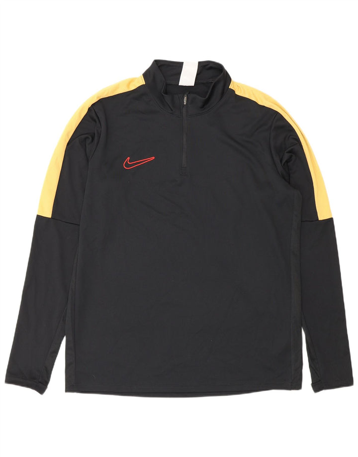 Męski dres Nike Dri Fit z zamkiem błyskawicznym i dużym czarnym blokiem kolorów