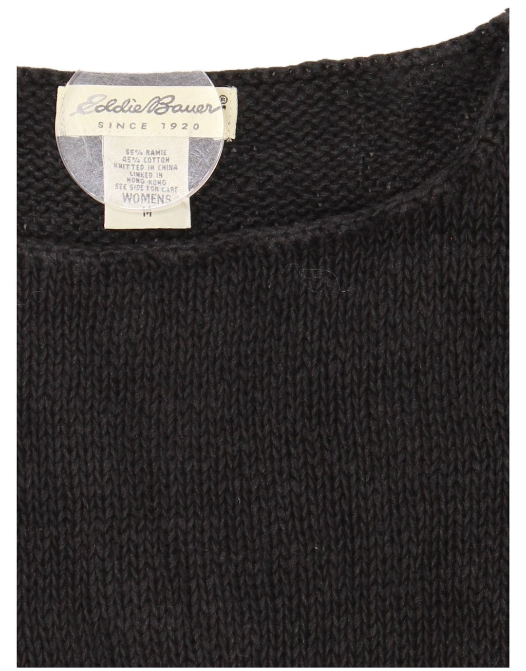 Damski sweter z krótkim rękawem Eddie Bauer, UK 12, średni czarny