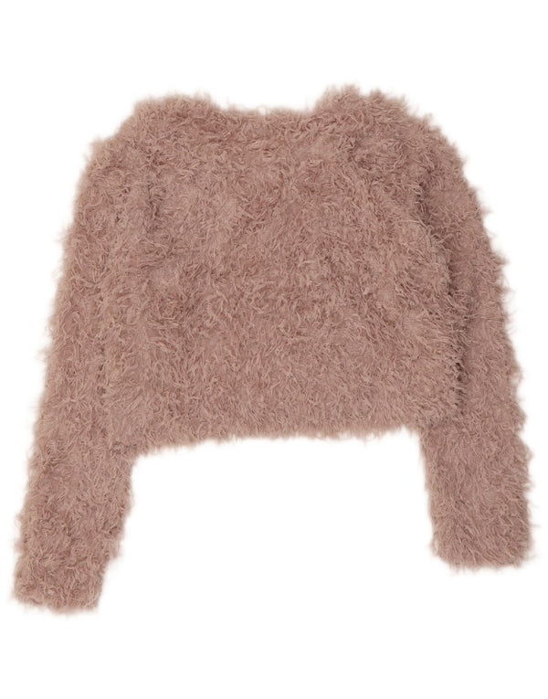 Damski sweter Zara z dekoltem w łódkę, UK 12, średni różowy poliester