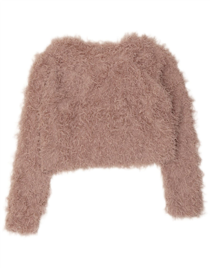 Damski sweter Zara z dekoltem w łódkę, UK 12, średni różowy poliester