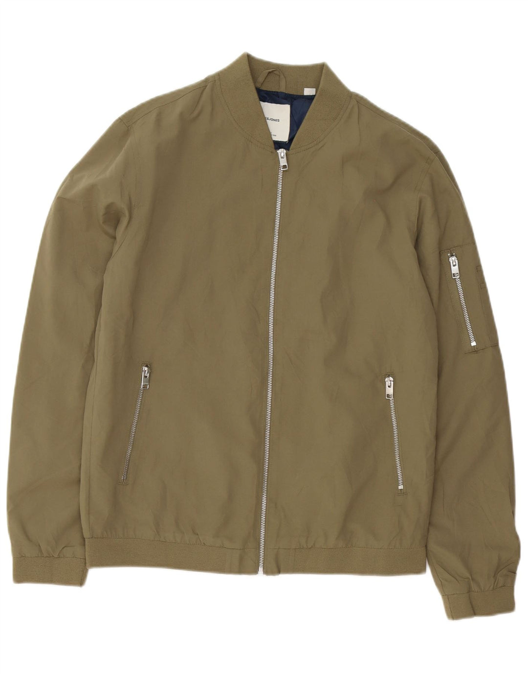 Męska kurtka bomber Jack & Jones UK 40, duża, poliester khaki