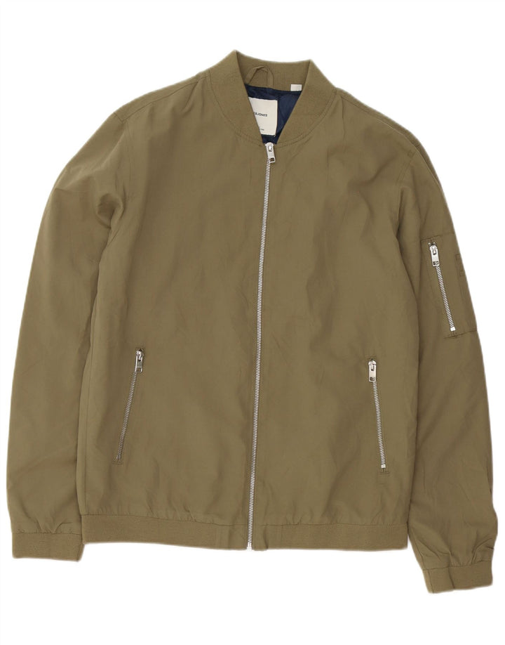 Męska kurtka bomber Jack & Jones UK 40, duża, poliester khaki