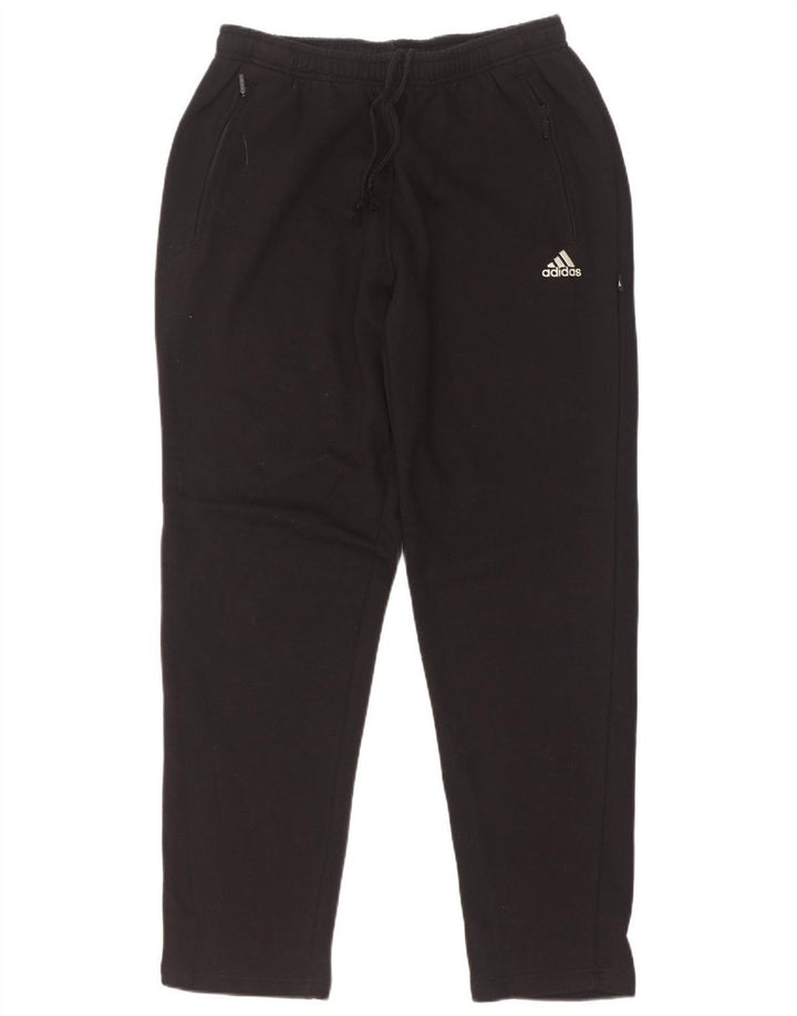 Męskie spodnie dresowe Adidas, średnie czarne, bawełniane