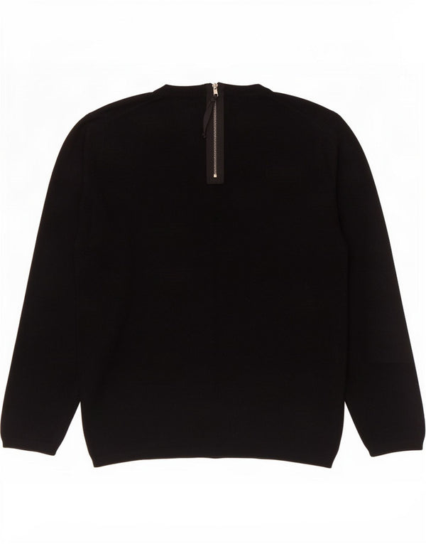 Sweter damski Zara z guzikami pod szyją UK 16, duży czarny