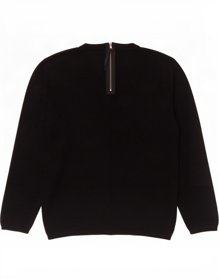 Sweter damski Zara z guzikami pod szyją UK 16, duży czarny