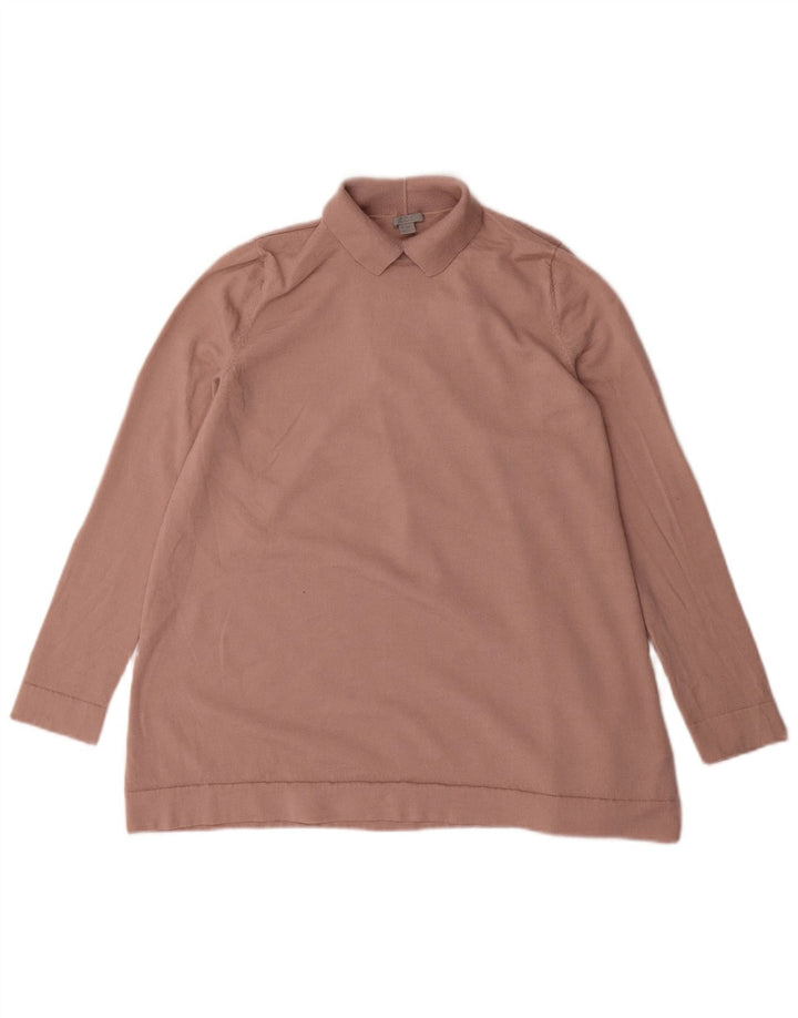 Cos Męski sweter polo, mały, różowy