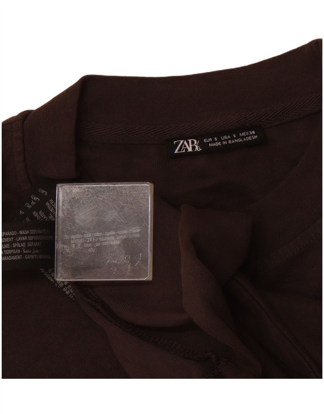 T-shirt męski Zara, mały, szary, bawełniany